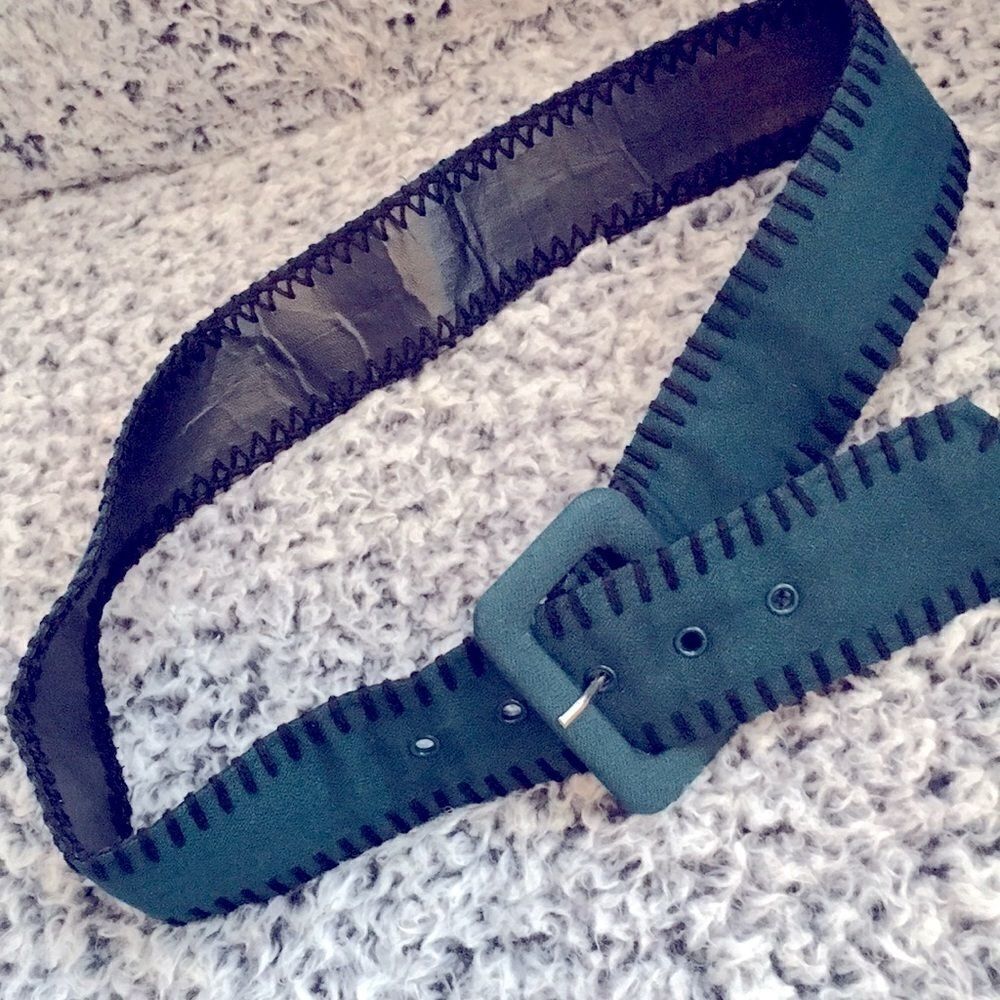 Vintage Forest green Felt Belt